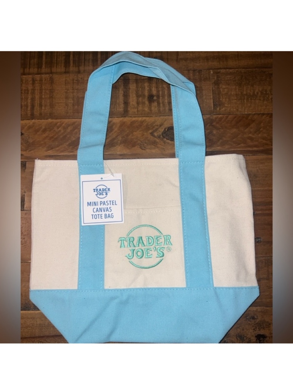Trader Joe’s Mini Canvas Tote Bag New With Tag Limited Edition